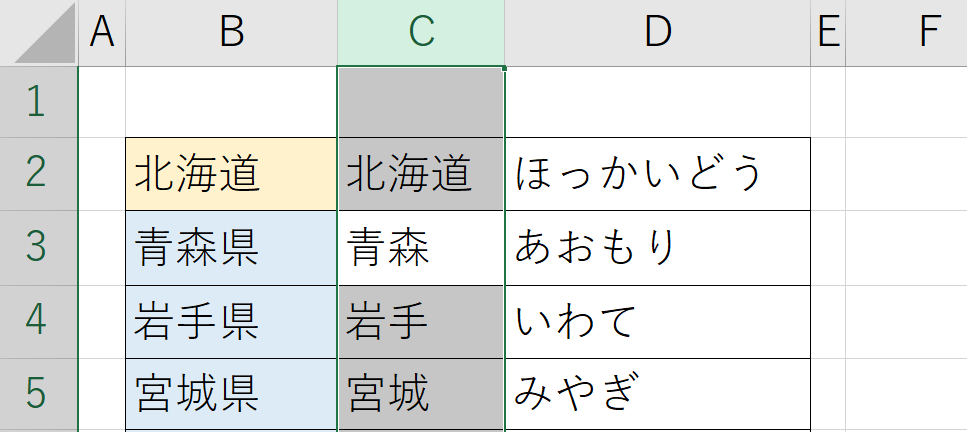 列の削除