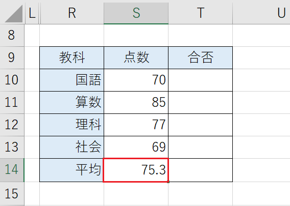 AVERAGEとROUNDのネスト