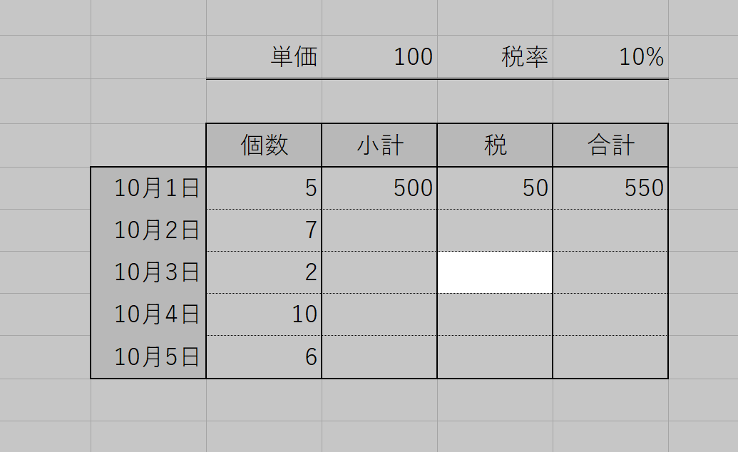 表全体の選択6