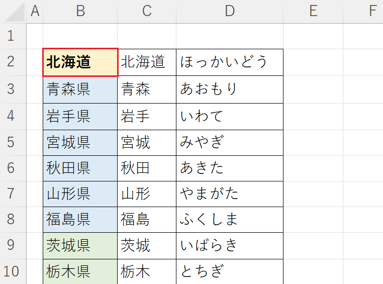 太字設定と太字の解除