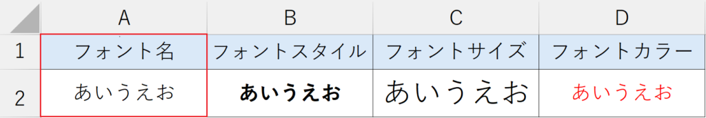 書式設定_フォント名