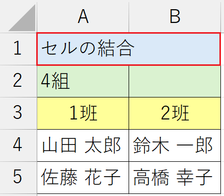 書式設定_セルの結合