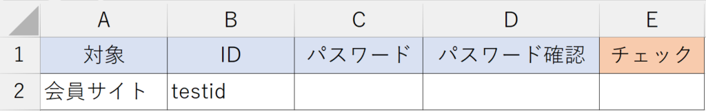 パスワードの整合性をチェックする