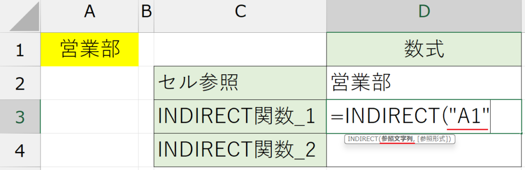 INDIRECT関数